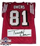 Terrell Owens Autographed/Hand Signed San Francisco 49ers Authentic NFL Reebok Red Jersey