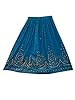 Bohemian Peasant Skirt Turquoise Sequin Beaded Indie Designer Skirts for Her