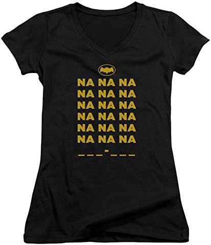 Batman Classic Tv Na Na Na Juniors V-Neck Shirt Black 2X