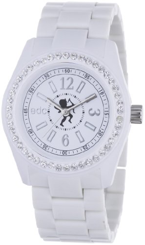 edc Damen-Armbanduhr Disco Glam - disco white with stones A.EE900172002 Preisvergleich