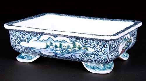 Japan Yuki Shouseki Sansui Rectangle Bonsai pot