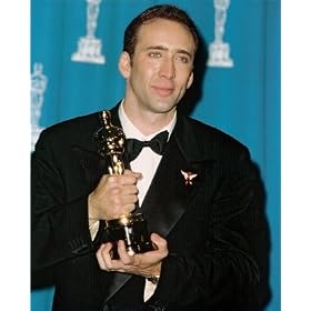 Nicolas Cage at Oscars w/Academy Award 8x10 Photo