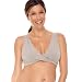 Lamaze Cotton Spandex Sleep Bra for Nursing and Maternity - Heather Grey, M