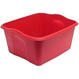 United Solutions BA0017 Plastic Dishpan Handwashing Tray for Dishes and Art Projects, 18-Quart, Red