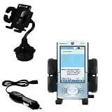 Gomadic for the PalmOne palm Tungsten T3 - PalmOne Tungsten T3 Auto Cup Holder with Car Charger - Uses Gomadic TipExchange