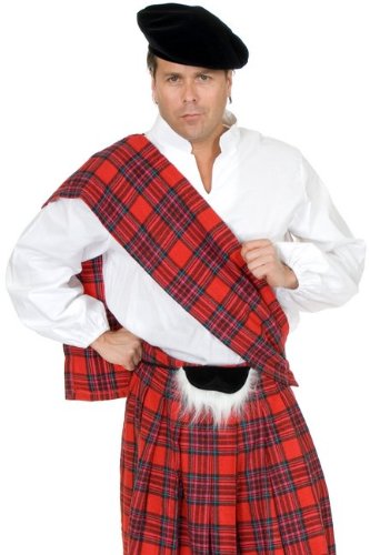 Red Scottish Kilt Adult Costume