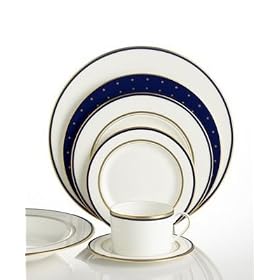 kate spade Library Lane Navy Pasta Bowl Rim Soup by Kate Spade