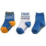San Diego Chargers 3-Pack Infant Bootie Socks