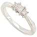 Jewelry : Three Stone Princess Cut Diamond Ring 1/4ctw (IJ/I1) in White Gold