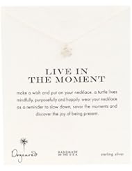 Dogeared Reminder "Live in the Moment" Sterling Silver Turtle Pendant Necklace