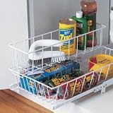 Two Tier Under Sink Sliding Baskets- 14 Inch