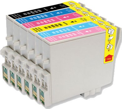 Epson T048(1BK/1C/1M/1Y/1LC/1LM) 6pk Compatible Patent free Ink Cartridges-Stylus Photo R200 Photo R220 Photo R300 Photo R300M Photo R320 Photo R340 Photo RX500 Photo RX600 Photo RX620