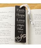 Personalized Wedding Gifts - Faith, Hope, Love Bookmark