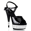 Pleaser Shoes Women��s Delight-609LN, 5 3/4'' Stiletto Heel Ankle Strap Lined Platform Sandal