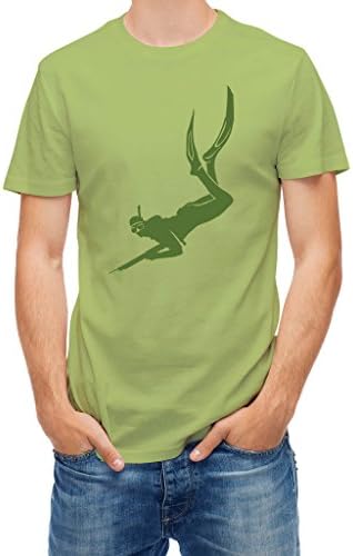 Tshirt Diver Spearfishing Green Apple S