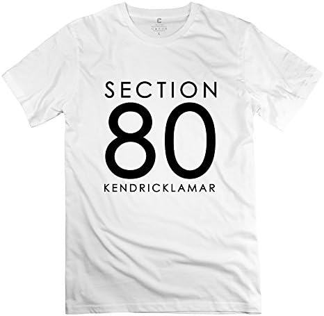 ROCRO Men's Section 80 Kendrick Lamar Mp Tshirts L White