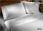 LUXOR-1500TC Egyptian Cotton Duvet Cover Set-White Striped - Luxury Cover Set -- Size: king / cal king