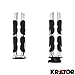Krator HG007A Hand Grip (Chrome & Rubber Billet Hand Grips Black Flame Set Fits Harley Cruisers Choppers)