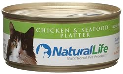 Natural Life Cat Food, Chicken & Seafood Platter, 5.5-Ounce Cans (Pack of 24)