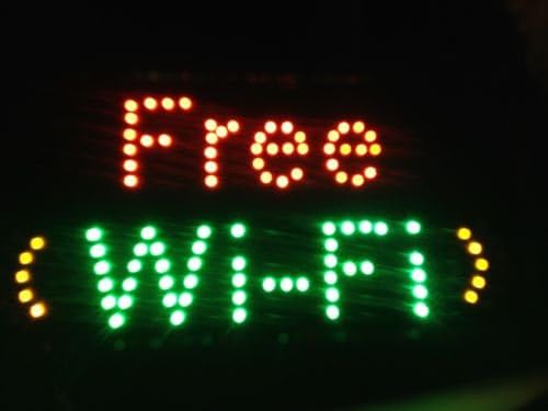 CELL PHONE CITY - Animated-FREE-WIFI-Sign-Box-LED-Neon-Light-Store-Window-Motion-ON-OFF-Switch