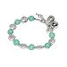 8-Inch Silver Small Bell & Turquoise Link Bracelet Chain Jewellery