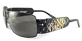 IMAGE OF ED HARDY EHS 017 KING OF BEASTS DOG BLACK METAL AVIATOR SUNGLASSES