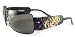 ED HARDY EHS 017 KING OF BEASTS DOG BLACK METAL AVIATOR SUNGLASSES