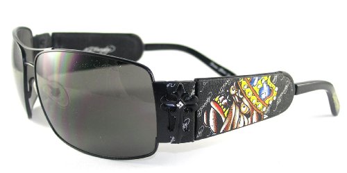 ED HARDY EHS 017 AVIATOR SUNGLASSES