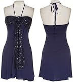 LA BELLE Sequined Bandeau Halter Dress