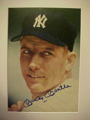 Mickey Mantle New York Yankees Autographed 11 X 14 Professionally Matted Color Photo With A Personally Obtained Autograph Directly From The Player
