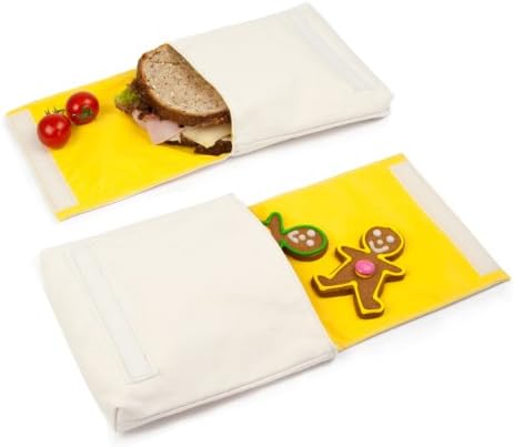 Fluf Organic Cotton Single Snack Pack Lunch Bag, Popcorn