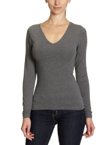 ONLY Damen Top 15038275, Gr. 40 (L), Grau (DARK GREY MELANGE) Preisvergleich