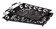 Set of 2 Classic European Style Decorative Dark Mocha Fleurish Cut-Out Trays
