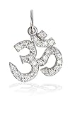 Sziro Sparkles Diamond Yoga Ohm, Om, Aum charm jewelry in 14k