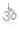 Sziro Sparkles Diamond Yoga Ohm, Om, Aum charm jewelry in 14k rose,pink gold