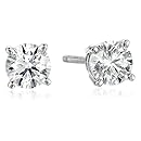 IGI Certified Platinum Round Cut Diamond Stud Earrings (3/4 cttw, G-H Color, VS2 Clarity)
