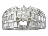 EGL Certified 1.79 cts Diamond Engagement Ring 14Kt White Gold