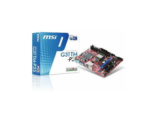 MSI Core 2 Quad/ Intel G31/ FSB 1600OC/ 2DDR2-800/ GbE/ VGA Micro ATX Motherboard G31TM-P35