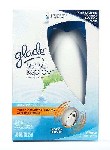 Glade Sense & Spray Starter Kit, Clear Springs Odor Eliminator (Pack of 6)