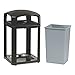 Rubbermaid Commercial 3970SAB Landmark Series Classic Dome Top Container, Plastic, 35 gal, Sable