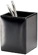 Genuine Black Bonded Leather Pencil Cup