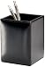 Genuine Black Bonded Leather Pencil Cup