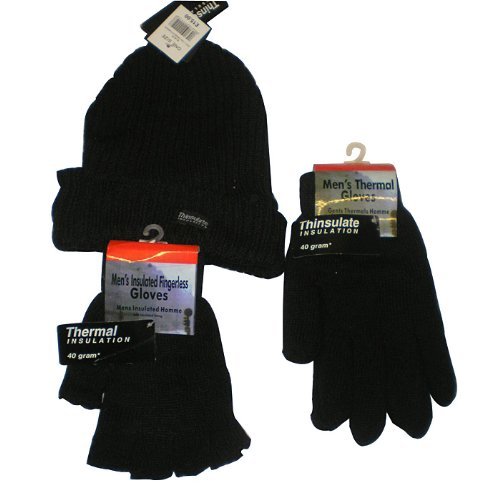 6 pairs thermal socks,hat and insulated fingerless and full fingered gloves