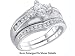 Stunning 2 Piece 14K. White Gold 1.00 Ctw Diamond Wedding Set For Her