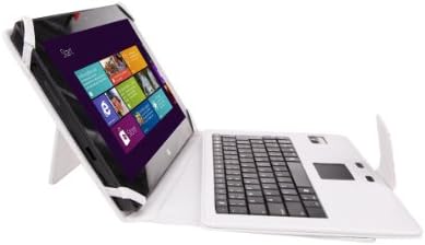 eTopTrade Removable Detachable Wireless Bluetooth 3.0 Keyboard PU Leather Stand Case Cover w/Touchpad Auto-Sleep/Week For Microsoft Surface RT/Pro/ Surface 2 / Surface Pro 2 Windows 8 Win8 Tablet - White
