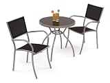 Review Must End Sunday GF00966 / Bermuda Bistro Garden Furniture Set in Black