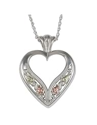 Black Hills Gold Sterling Silver Heart Necklace