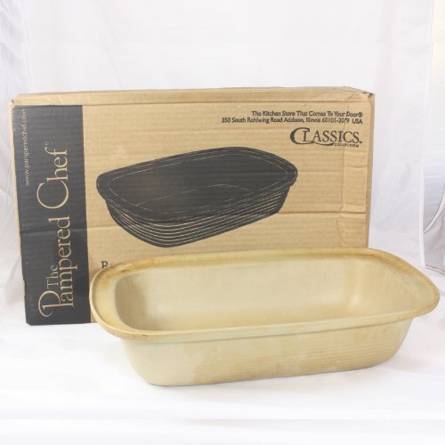 Pampered Chef Family Heritage Stoneware Rectangular Lid/Bowl #1435