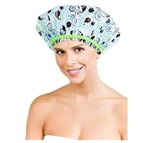 Betty Dain Stylish Design Mold Resistant Shower Cap, The Hipster Collection, "Hippie Chick"