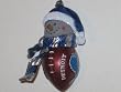DETROIT LIONS 2.75" Striped Snowman with Scarf Touchdown Football CHRISTMAS ORNAMENT